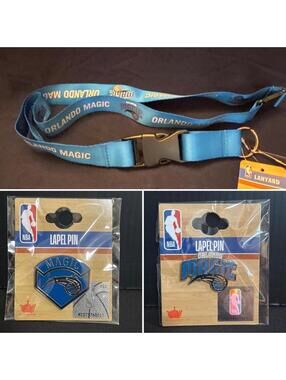 BUNDLE - NBA Orlando Magic Fan Bundle Lapel Pins + Lanyard Brand New
